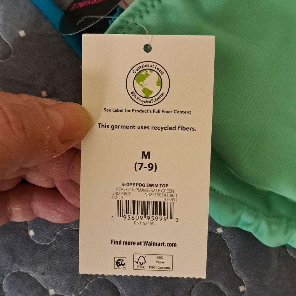 No Boundaries reversible triangle swim top NWT - Picture 3 of 5
